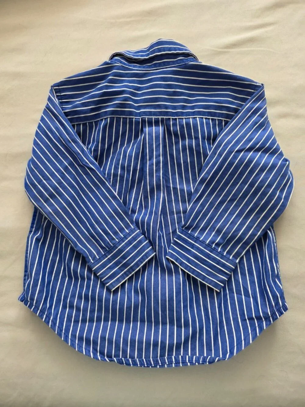 Ralph Lauren Blue/White Striped Button-down, Size 12m